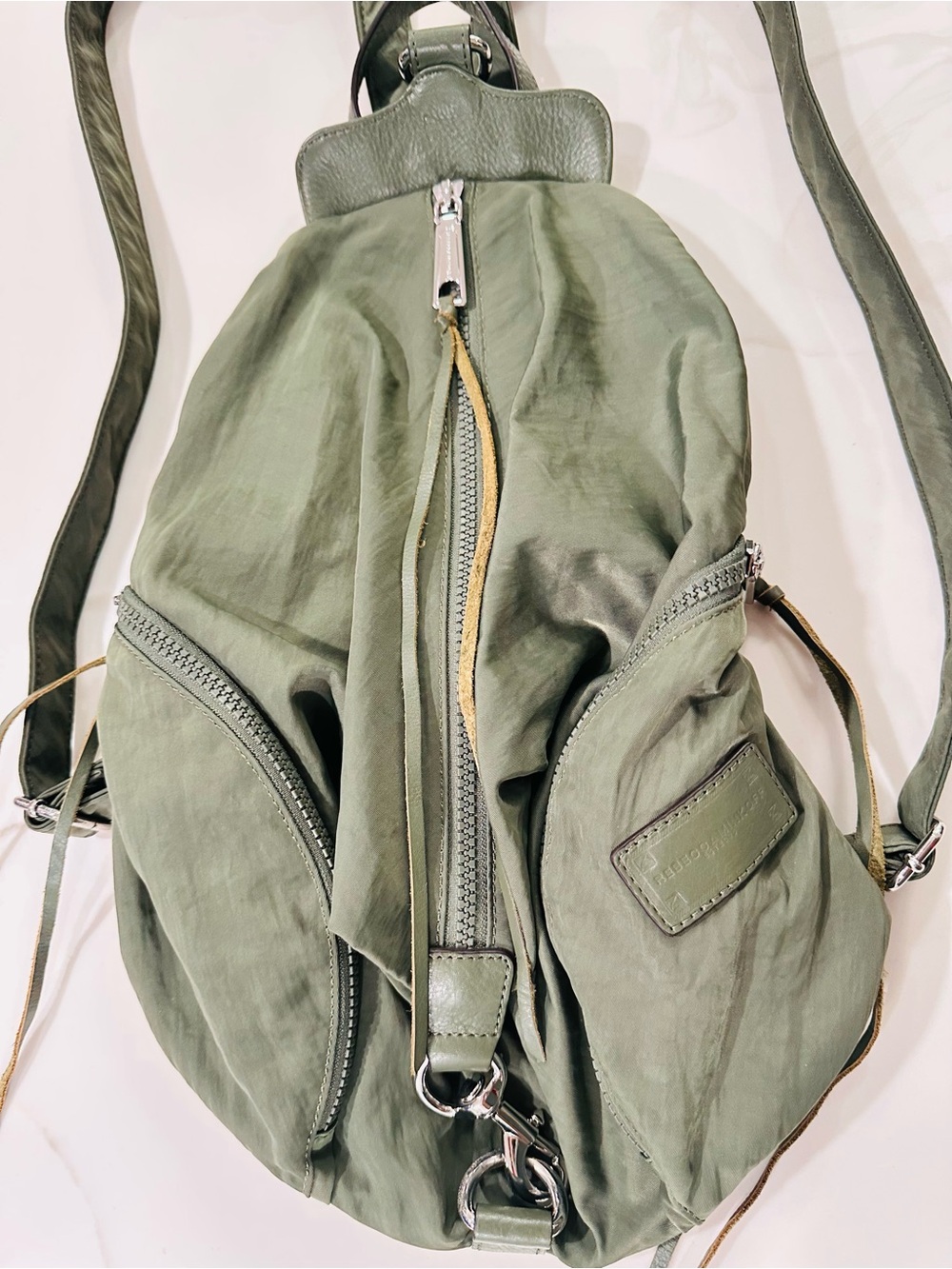 Rebecca Minkoff Julian Nylon Backpack in Olive - Picture 8 of 14